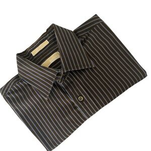 Men's Michael Kors Striped Button-Down Shirt sz XL 17
